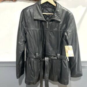 90s/ y2k Vintage Leather Moto Jacket NEW WITH TAGS - Kathy Ireland